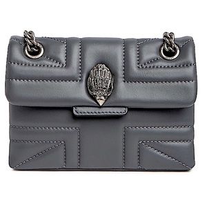 Kurt Geiger Kensington Union Jack Grey Leather Mini Shoulder Bag